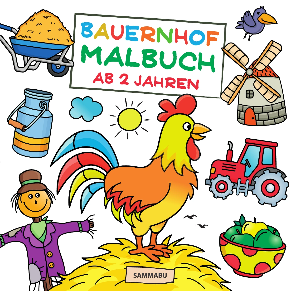 Cover: Bauernhof-Malbuch ab 2 Jahren