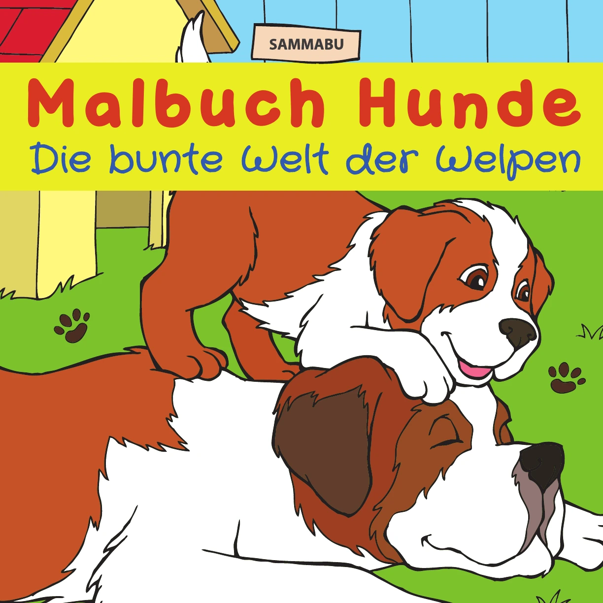 Cover: Malbuch Hunde – Die Welt der Welpen