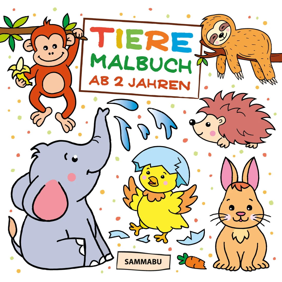 Cover: Tiere-Malbuch ab 2 Jahren