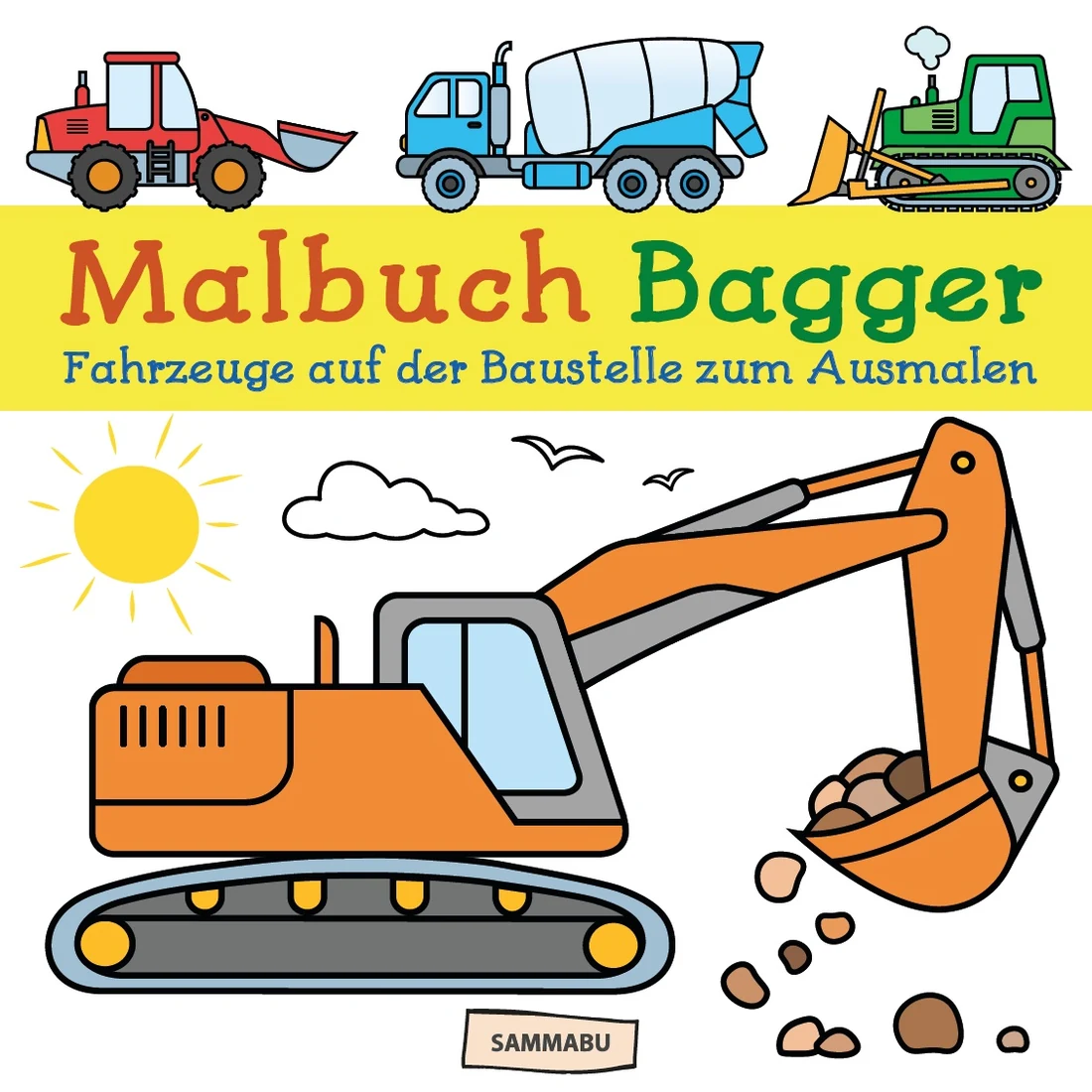 Cover: Malbuch Bagger