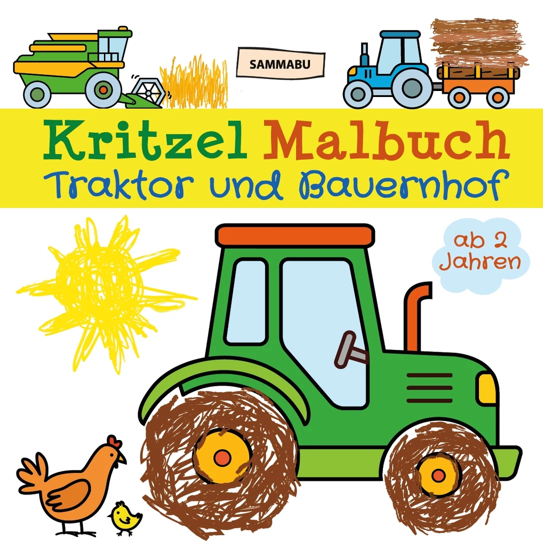 Cover: Kritzel-Malbuch Traktor & Bauernhof