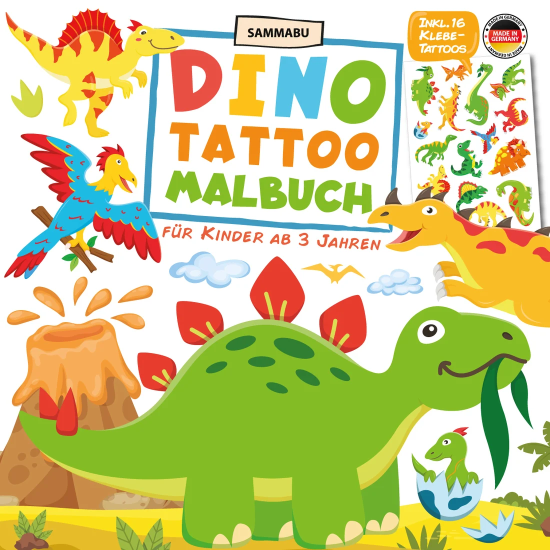 Cover: Dino-Tattoo-Malbuch