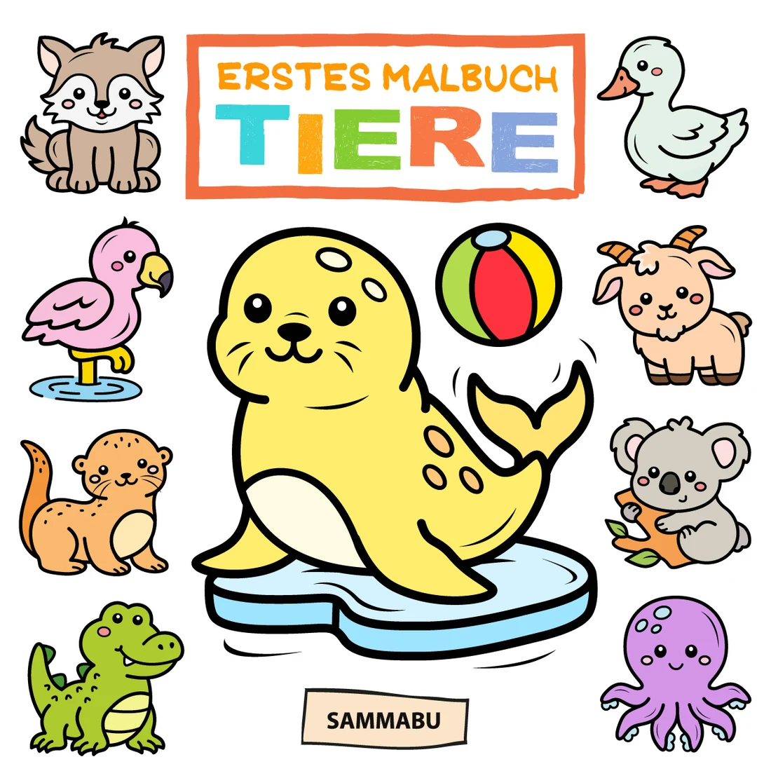Cover: Erstes Malbuch Tiere – Robbe